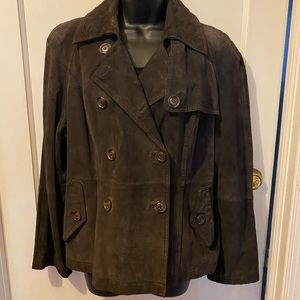 TERRY LEWIS GENUINE LEATHER SUEDE JACKET, SIZE L